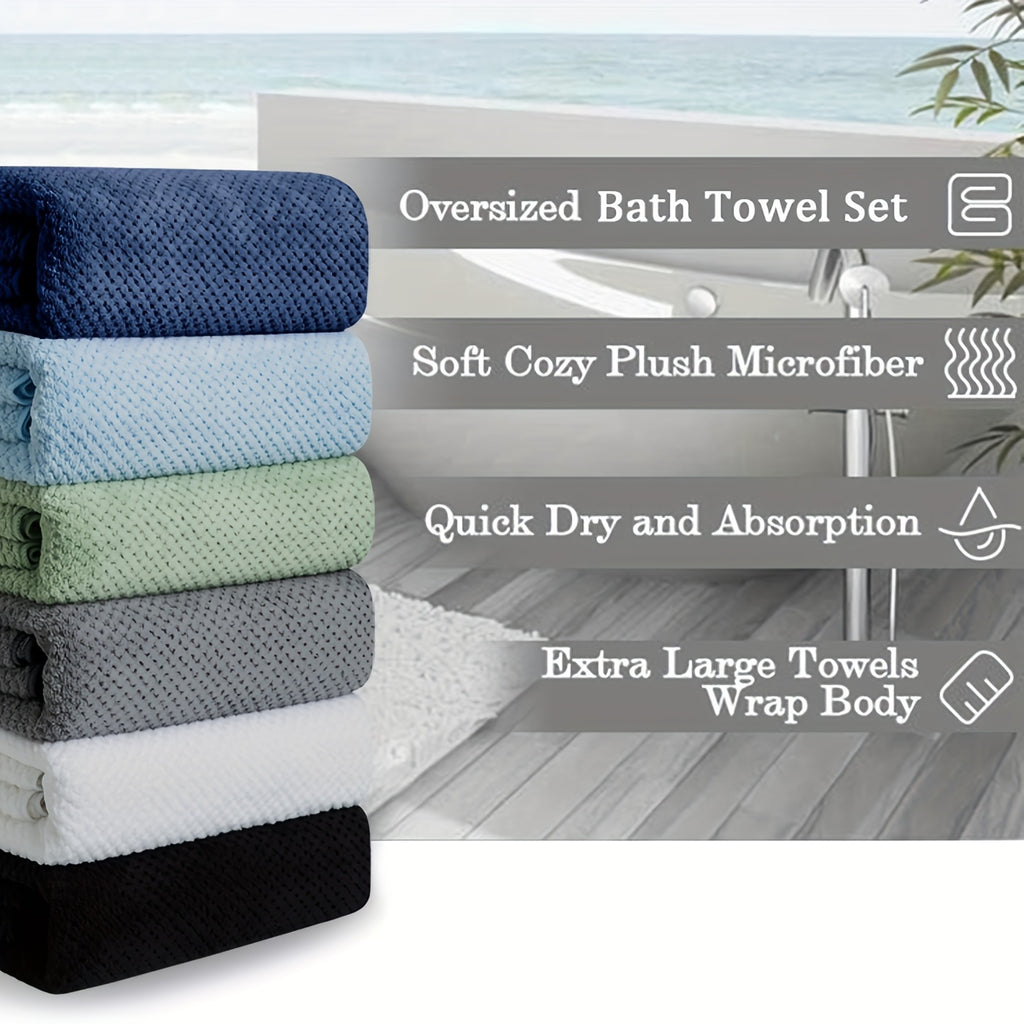 4pcs Extra Large Bath Towels Set 35 x 70 Inches, Oversized Bath Sheet Soft Highly Absorbent Quick Dry 750GSM for Bathroom Spa Gym Hotel