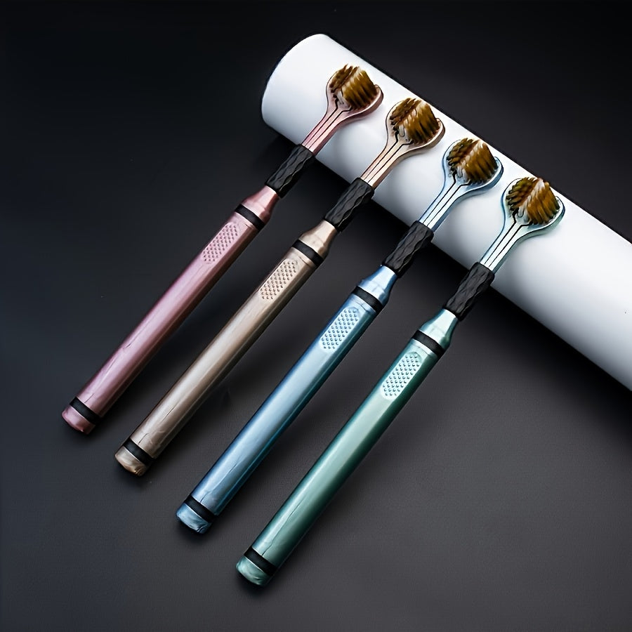 1\u002F4-Pack Manual Toothbrushes, Deep Clean, Triple Layer Wrapped, Ultrafine Fiber Bristles, Oral Care, Personal Hygiene, Home Health Supplies