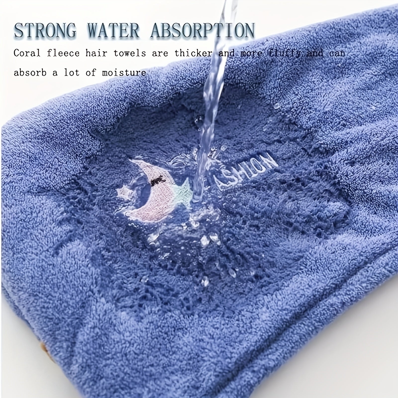 4pcs Rapid Drying Towel Hair Drying Towels, Microfiber Quick Dry Hair Towel Wrap Drying Hair Towel, Coral Fleece Ladies Hair Towel Set, Wet Hair Wrap Turbans Microfiber Hair Towel Soft Hair Drying Cap With Embroidery