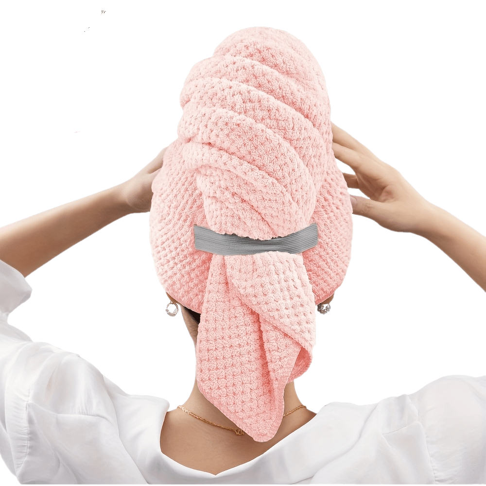 Large Microfiber Hair Towel Wrap for Women, Super Absorbent Quick Dry Anti-Frizz Turban, for Curly Long Short Wet Hair, 1\u002F2 Pack, 27.5\