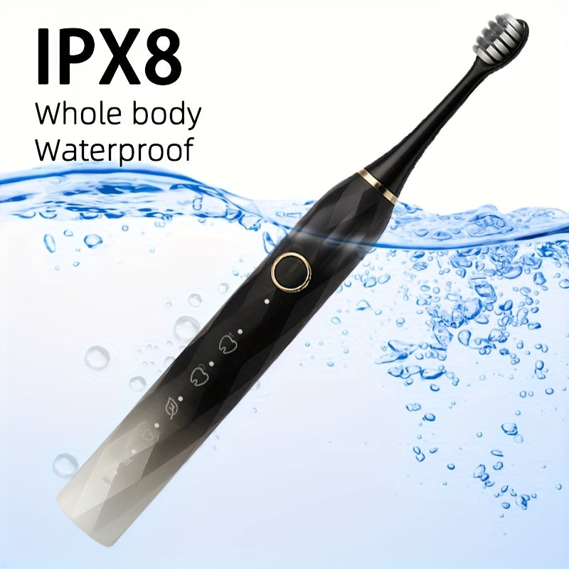 IPX8 Gradient Electric Toothbrush, USB Rechargeable, Couple, Smart Timer, 10 Replaceable Brush Heads, 2 Colors, Sonic Toothbrush, Travel, Holiday Gifts, Clean Teeth, Gifts for The Family