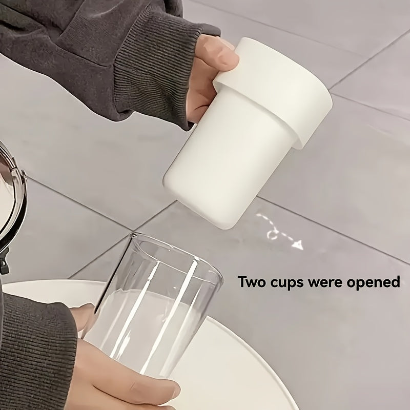 Portable Travel Toothbrush Set with Toothpaste Box, Mouthwash Cup & Storage Case - Compact Multifunctional Plastic Care Kit for -the, Hygienic -in- Oral Hygiene Solution for Couples, Business Trips & Home Use - Ideal