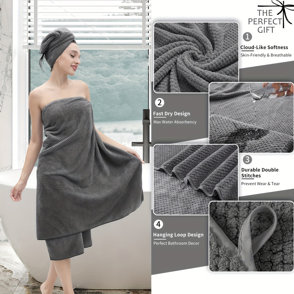 4pcs Extra Large Bath Towels Set 35 x 70 Inches, Oversized Bath Sheet Soft Highly Absorbent Quick Dry 750GSM for Bathroom Spa Gym Hotel