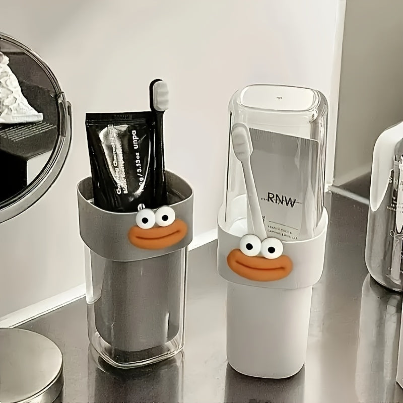 Portable Travel Toothbrush Set with Toothpaste Box, Mouthwash Cup & Storage Case - Compact Multifunctional Plastic Care Kit for -the, Hygienic -in- Oral Hygiene Solution for Couples, Business Trips & Home Use - Ideal