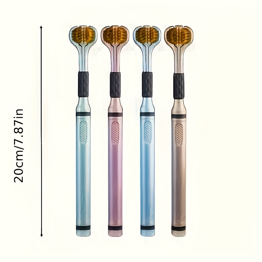 1\u002F4-Pack Manual Toothbrushes, Deep Clean, Triple Layer Wrapped, Ultrafine Fiber Bristles, Oral Care, Personal Hygiene, Home Health Supplies