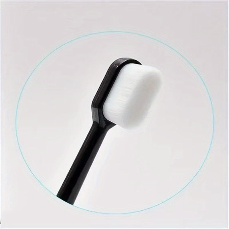 Ultra-Fine Microfiber Toothbrush for Adults - Ultra-Soft Sensitive Teeth & Gum Care, Plaque Removal, -Grade Deep Cleaning Bristles, Portable Ergonomic Handle, Individually Wrapped-like Packaging (Bulk\u002FPack) - Oral Hygiene