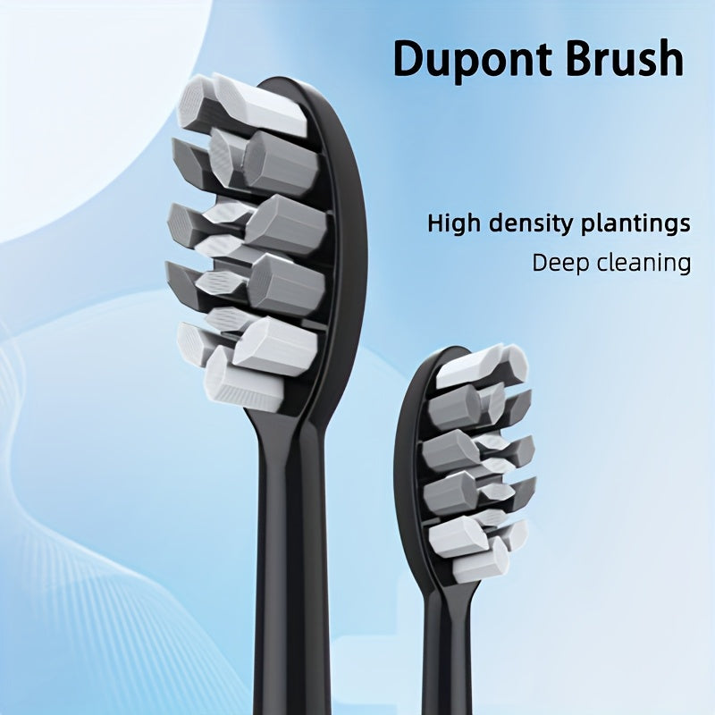 IPX8 Gradient Electric Toothbrush, USB Rechargeable, Couple, Smart Timer, 10 Replaceable Brush Heads, 2 Colors, Sonic Toothbrush, Travel, Holiday Gifts, Clean Teeth, Gifts for The Family