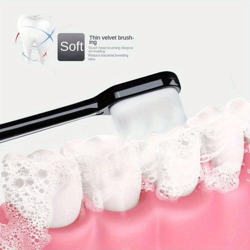 Ultra-Fine Microfiber Toothbrush for Adults - Ultra-Soft Sensitive Teeth & Gum Care, Plaque Removal, -Grade Deep Cleaning Bristles, Portable Ergonomic Handle, Individually Wrapped-like Packaging (Bulk\u002FPack) - Oral Hygiene