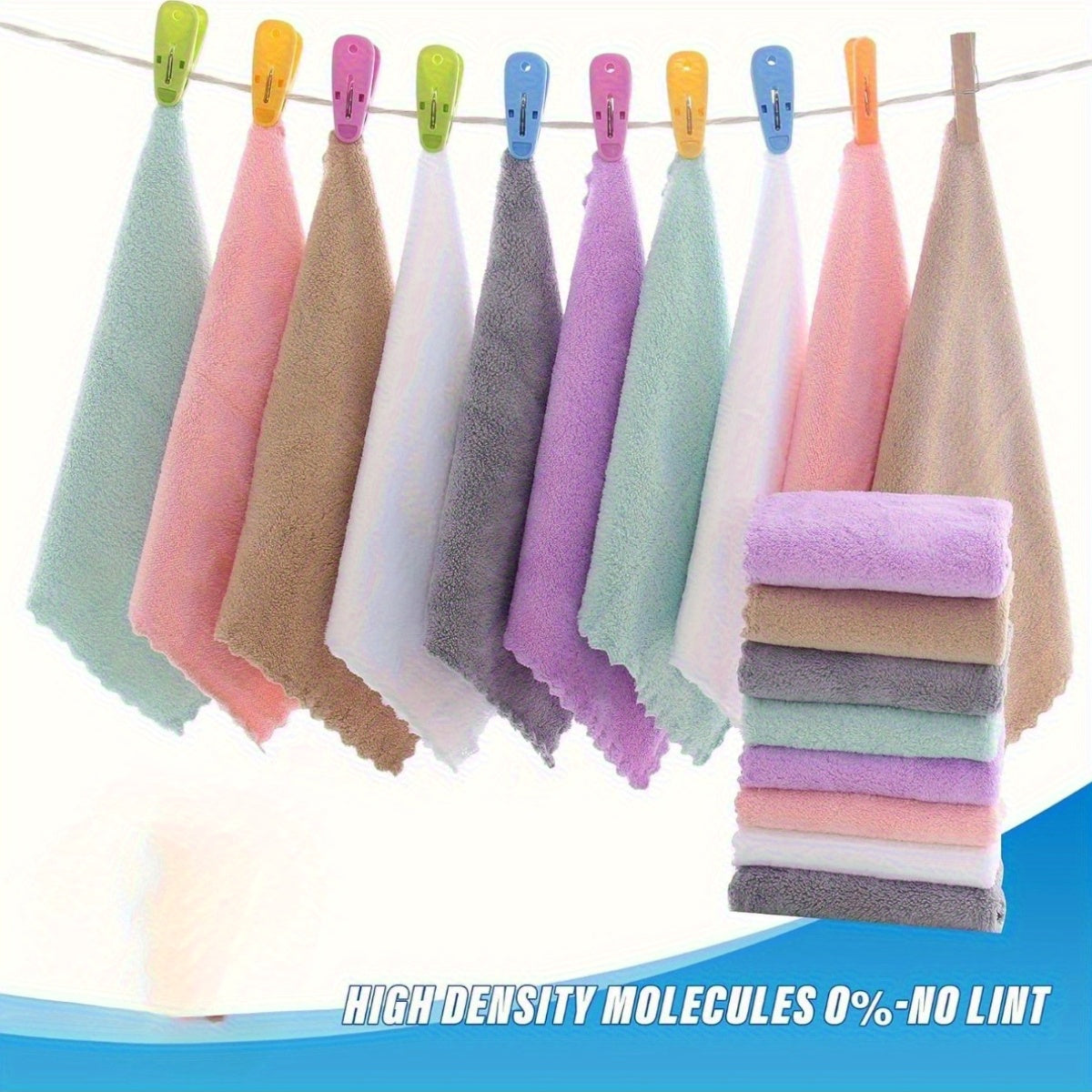 20pcs of Solid Color And Striped Washcloths That Are Soft, Absorbent, And Quick-Drying. These Small Square Towels Are Ideal for Family Bathrooms, Face Care, Gym, Spa, And Travel. Essential Bathroom Items for Everyday Use, Suitable for Everyone.