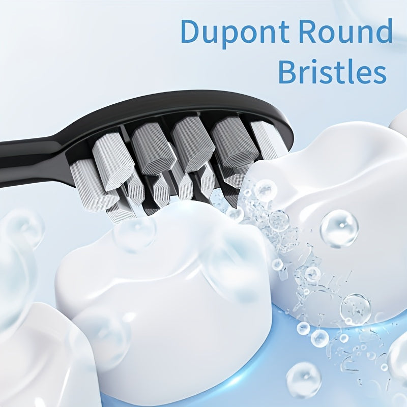 IPX8 Gradient Electric Toothbrush, USB Rechargeable, Couple, Smart Timer, 10 Replaceable Brush Heads, 2 Colors, Sonic Toothbrush, Travel, Holiday Gifts, Clean Teeth, Gifts for The Family