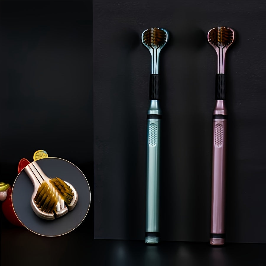 1\u002F4-Pack Manual Toothbrushes, Deep Clean, Triple Layer Wrapped, Ultrafine Fiber Bristles, Oral Care, Personal Hygiene, Home Health Supplies