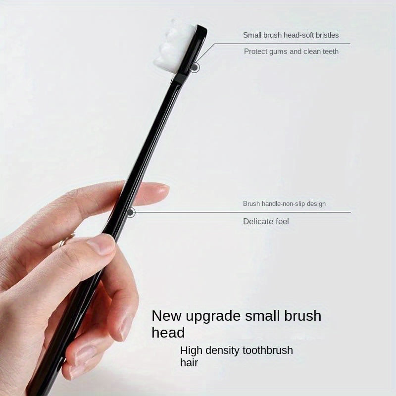 Ultra-Fine Microfiber Toothbrush for Adults - Ultra-Soft Sensitive Teeth & Gum Care, Plaque Removal, -Grade Deep Cleaning Bristles, Portable Ergonomic Handle, Individually Wrapped-like Packaging (Bulk\u002FPack) - Oral Hygiene
