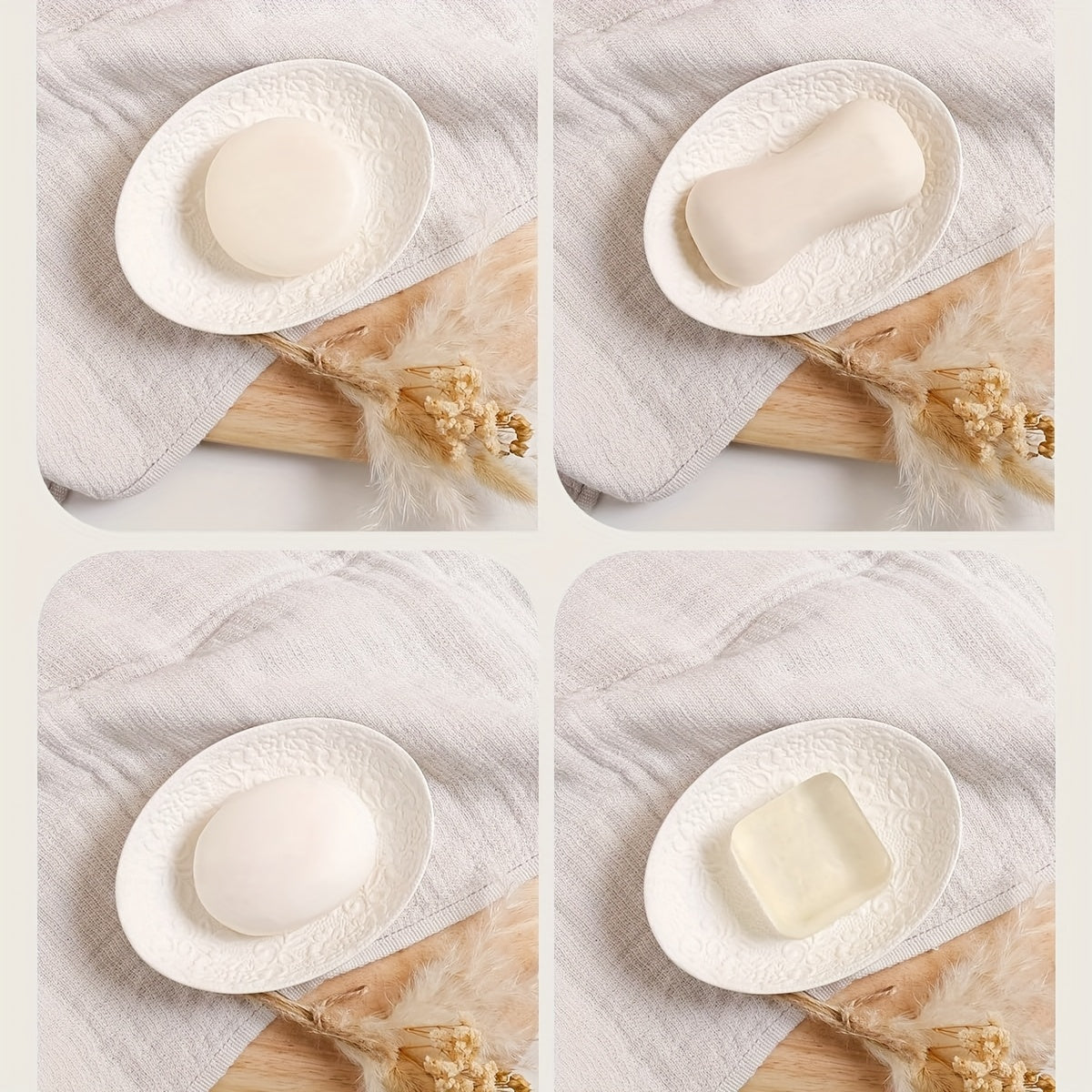 Embossed 4pcs Ceramic Bathroom Set In Gloss WhiteIncludes: 13.5oz Soap Dispenser, Dual Toothbrush Holders, Soap Dish & 2 Glass TumblersSleek & Hygienic Home Decor Accessories (Gift Hamper)Perfect for Gifting: Housewarming & Christmas Present Ready