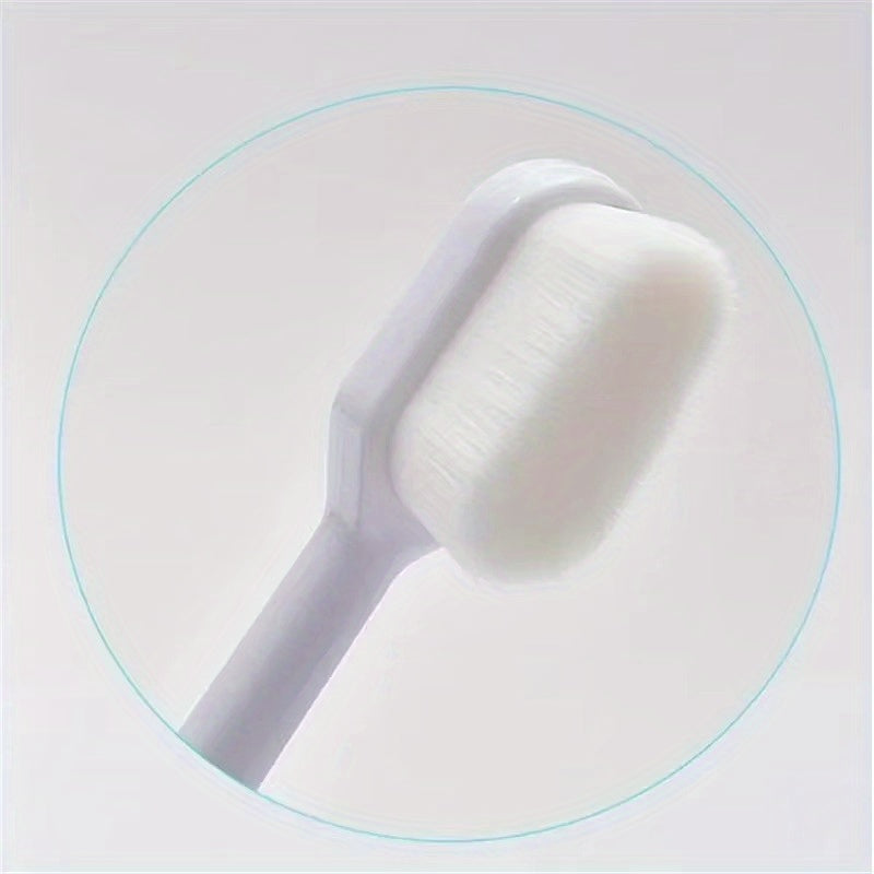 Ultra-Fine Microfiber Toothbrush for Adults - Ultra-Soft Sensitive Teeth & Gum Care, Plaque Removal, -Grade Deep Cleaning Bristles, Portable Ergonomic Handle, Individually Wrapped-like Packaging (Bulk\u002FPack) - Oral Hygiene