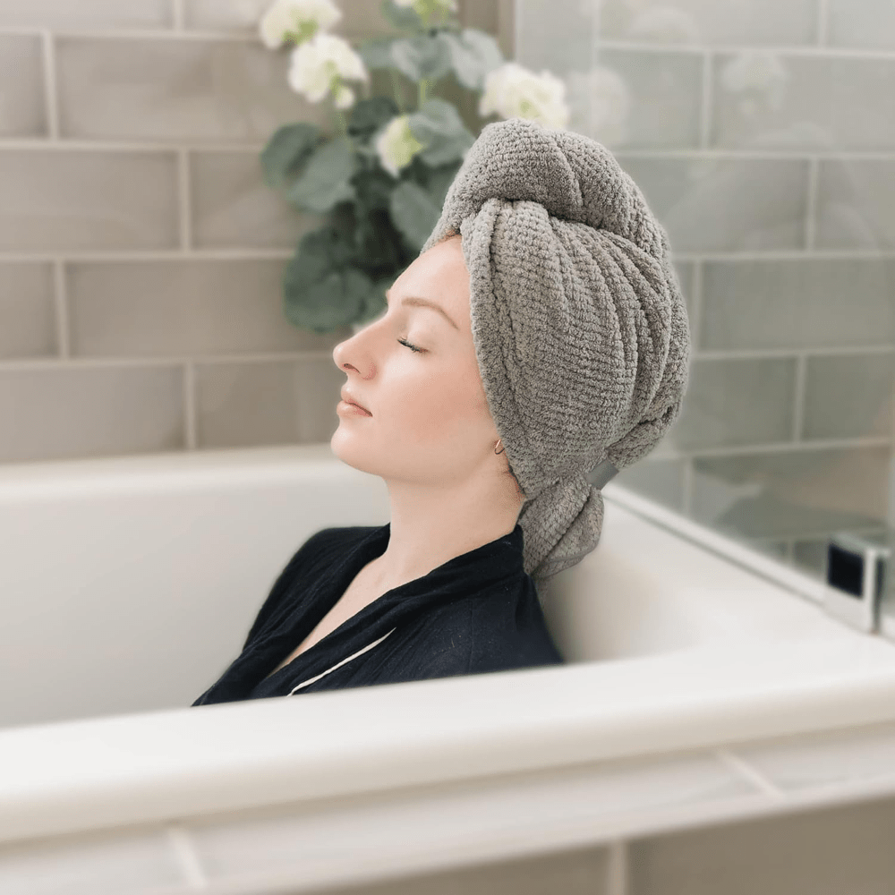 Large Microfiber Hair Towel Wrap for Women, Super Absorbent Quick Dry Anti-Frizz Turban, for Curly Long Short Wet Hair, 1\u002F2 Pack, 27.5\