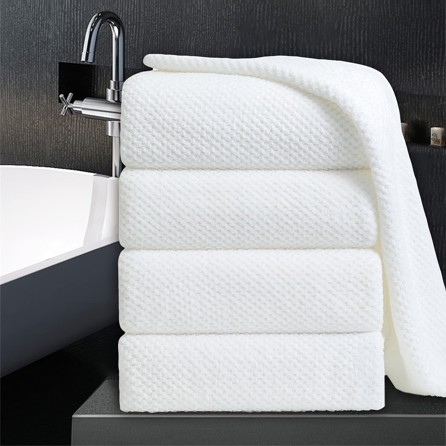 4pcs Extra Large Bath Towels Set 35 x 70 Inches, Oversized Bath Sheet Soft Highly Absorbent Quick Dry 750GSM for Bathroom Spa Gym Hotel