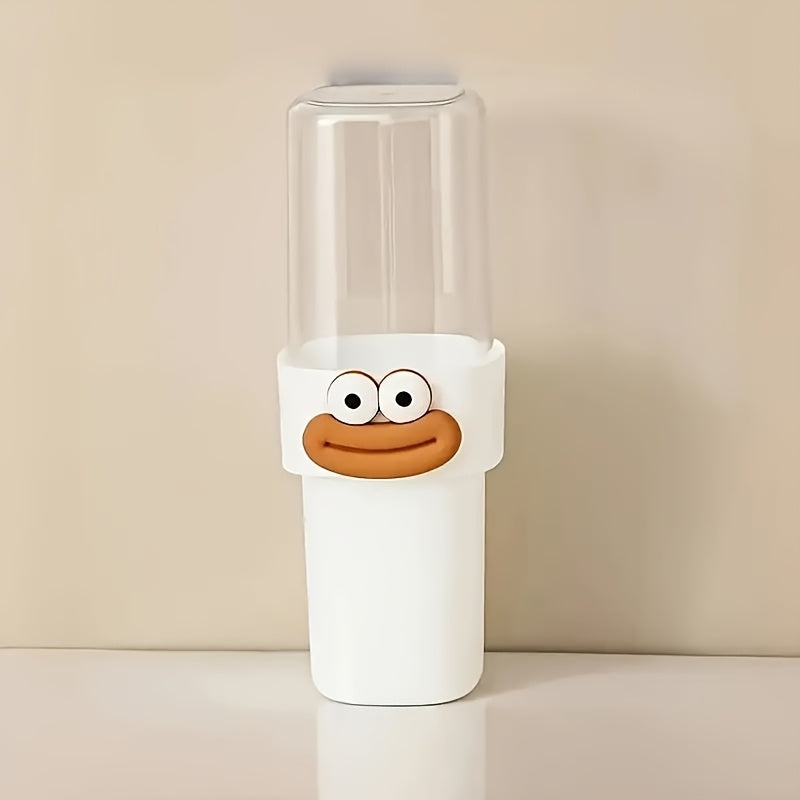 Portable Travel Toothbrush Set with Toothpaste Box, Mouthwash Cup & Storage Case - Compact Multifunctional Plastic Care Kit for -the, Hygienic -in- Oral Hygiene Solution for Couples, Business Trips & Home Use - Ideal