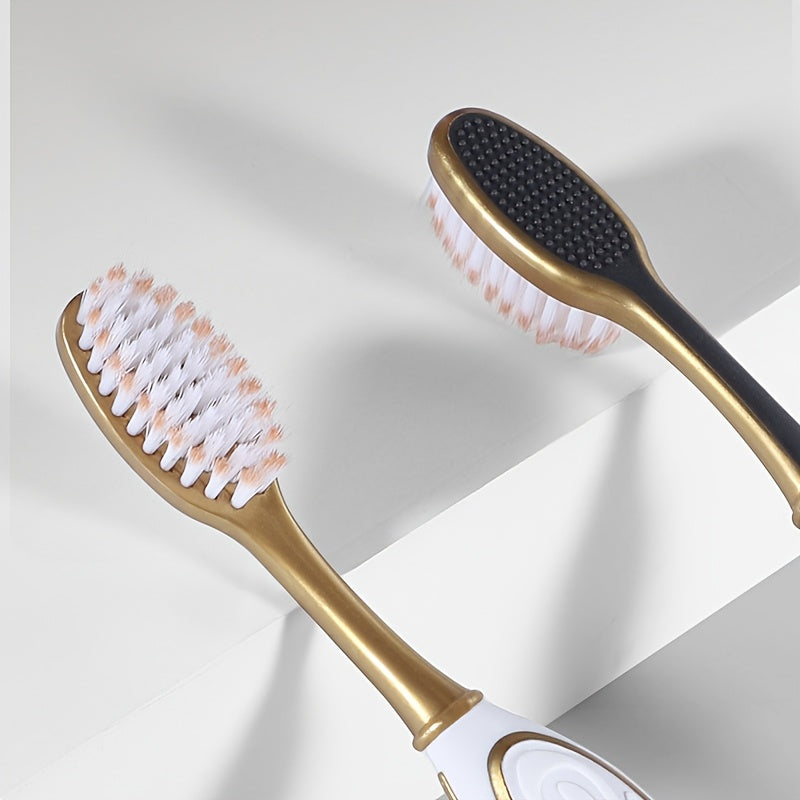 GLORYIN 6pcs Travel Set 6pcs Travel Set X 2 White Platinum Series Olive-shaped Anti-slip Handle Travel Essential Household, Adult, Couple, Soft Bristle Toothbrush.